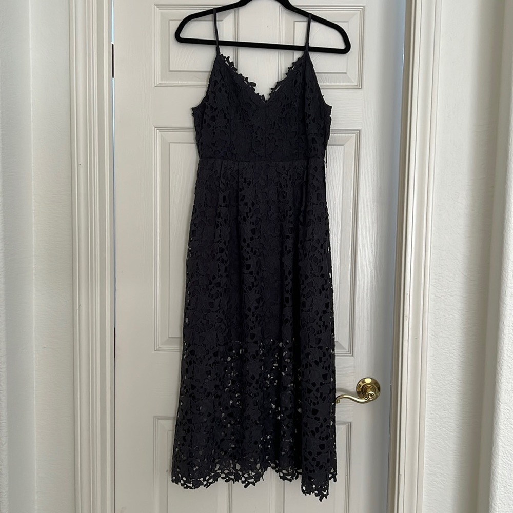 ASTR the label eyelet midi dress ink NWT